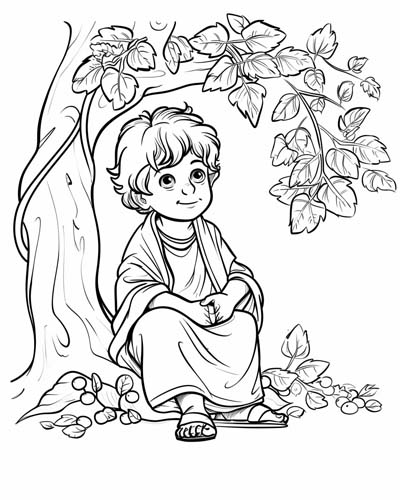 The apostle Bartholomew cartoon coloring page