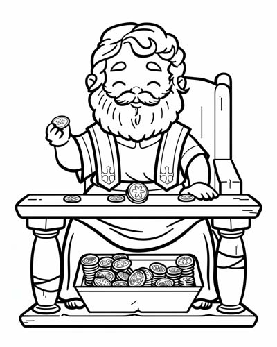 The apostle Matthew cartoon coloring pages