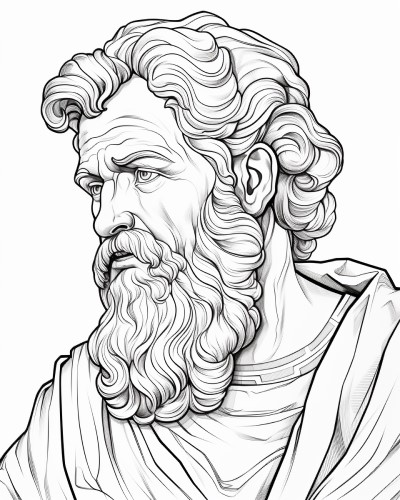 The apostle Thaddaeus realistic coloring page
