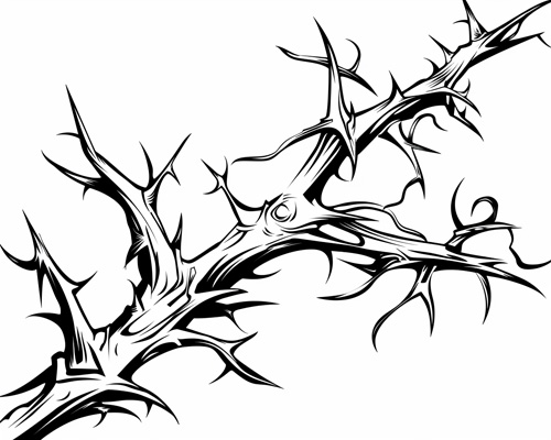 Bible coloring page of Paul and thorns