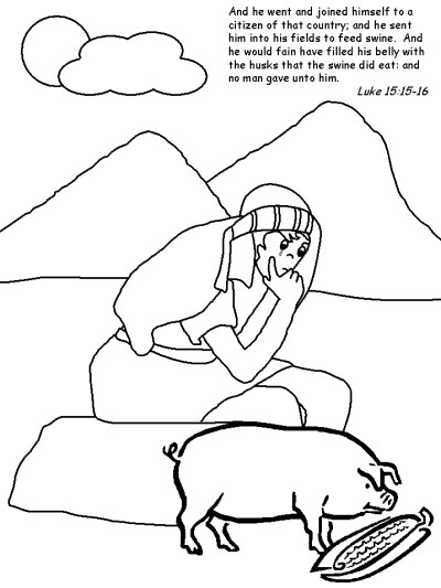 parable of the prodigal son coloring page