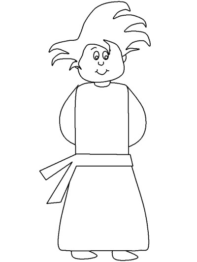 Shadrach, Meshach, and Abednego coloring page