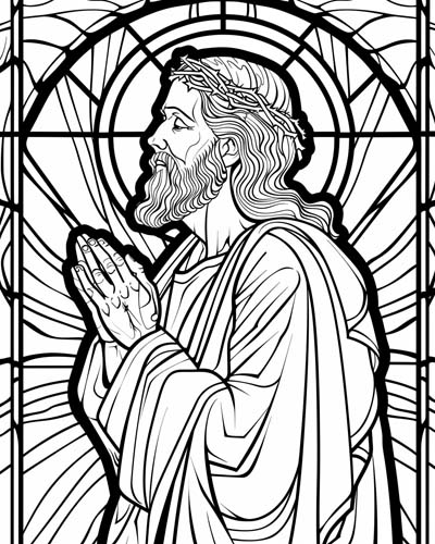 coloring page of the crown of thorns