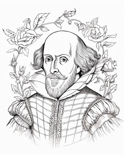 Shakespeare realistic coloring page