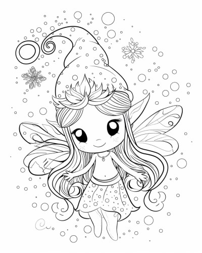 Winter Fairy Queen coloring page