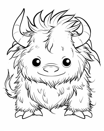 Monster coloring page