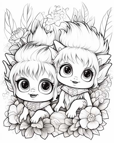 troll coloring pages