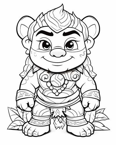 Hawaiian menehune coloring pages