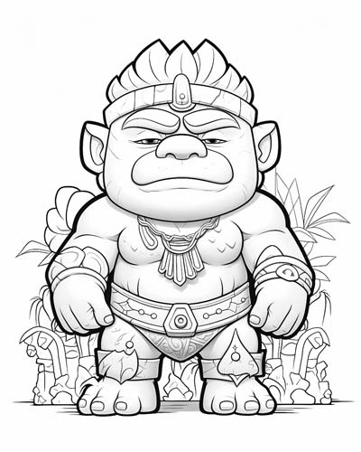 Hawaiian menehune coloring page