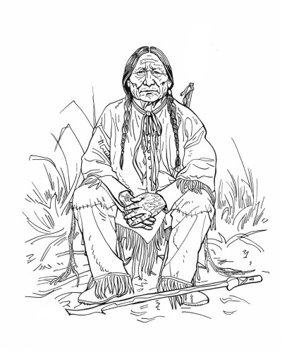 Sitting Bull coloring page